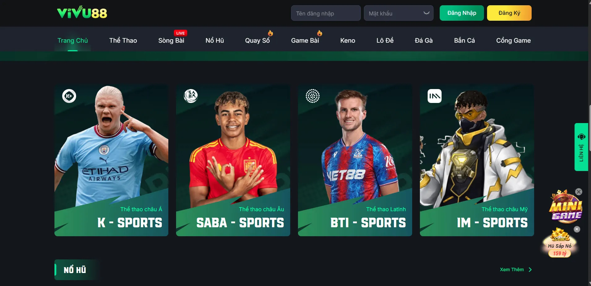 Điểm qua các sảnh trò chơi hot hit tại VIVU88